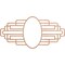 Ekena Millwork Elizabeth Wood Fretwork Prcd Ceiling Medallion, Cherry, 34"W x 17"H x 9 3/8"IW x 16 1/8"IH x 3/8"T CMWP34X17X0375EBCH - alternate 1